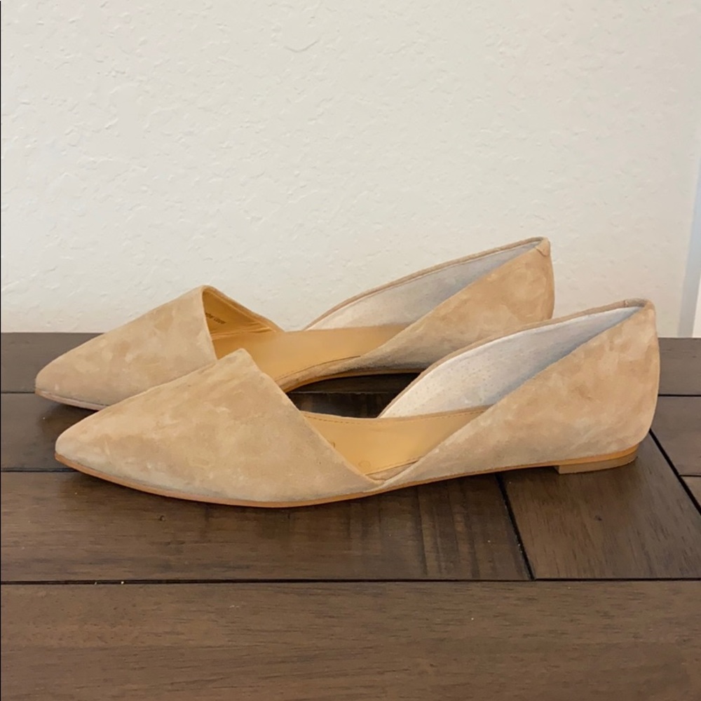 Jcrew suede d'Orsay flats